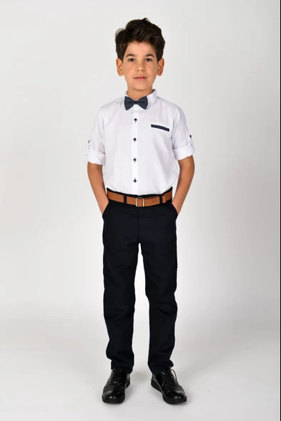 Oxford Erkek Çocuk Gömlekli Takım MNK0322 - Resim 3