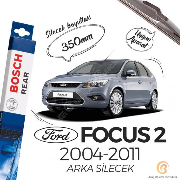 Bosch Rear Arka Silecek Ford Focus 2 2004-2011 ile uyumlu