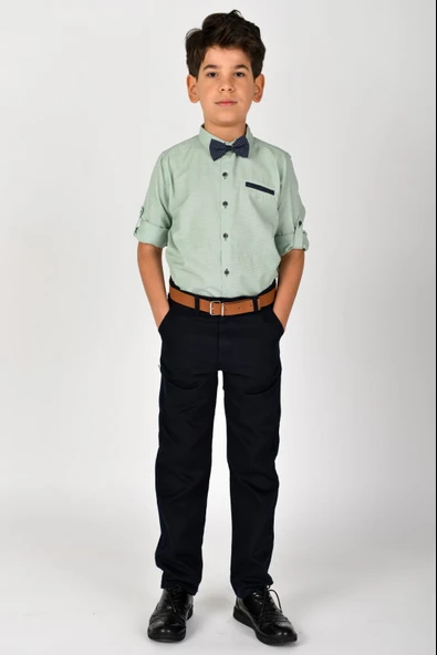 Oxford Erkek Çocuk Gömlekli Takım MNK0322 - Resim 4