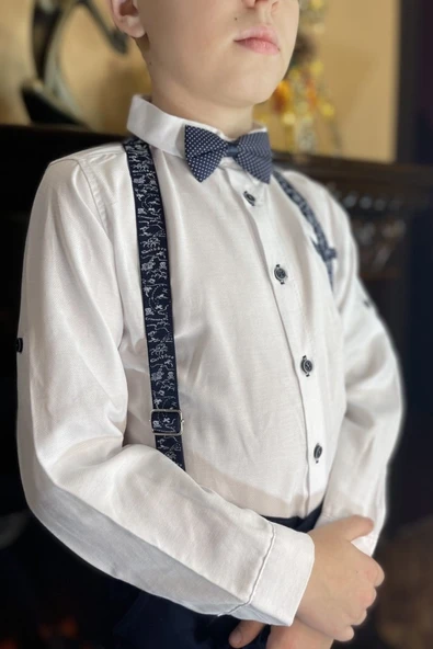 Oxford Gömlek Uzun Pantolon Erkek Çocuk Takımı MNK0302 - 10