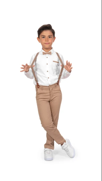 Oxford Gömlek Uzun Pantolon Erkek Çocuk Takımı MNK0302 - 11