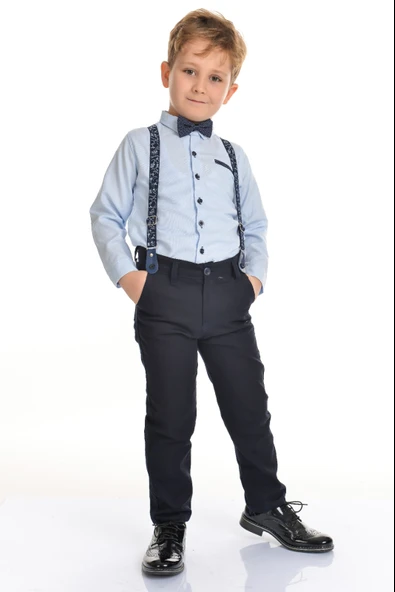 Oxford Gömlek Uzun Pantolon Erkek Çocuk Takımı MNK0302