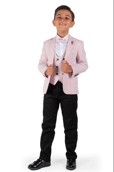 Aysuda Ceketli Yelekli Takım Elbise - 5