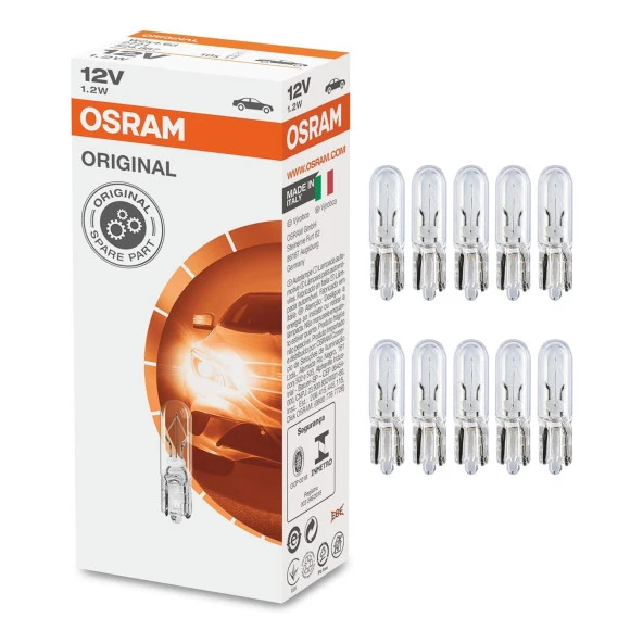 Osram 2721 12v T5 1.2w Dipsiz Gösterge Ampulü 10 Adet