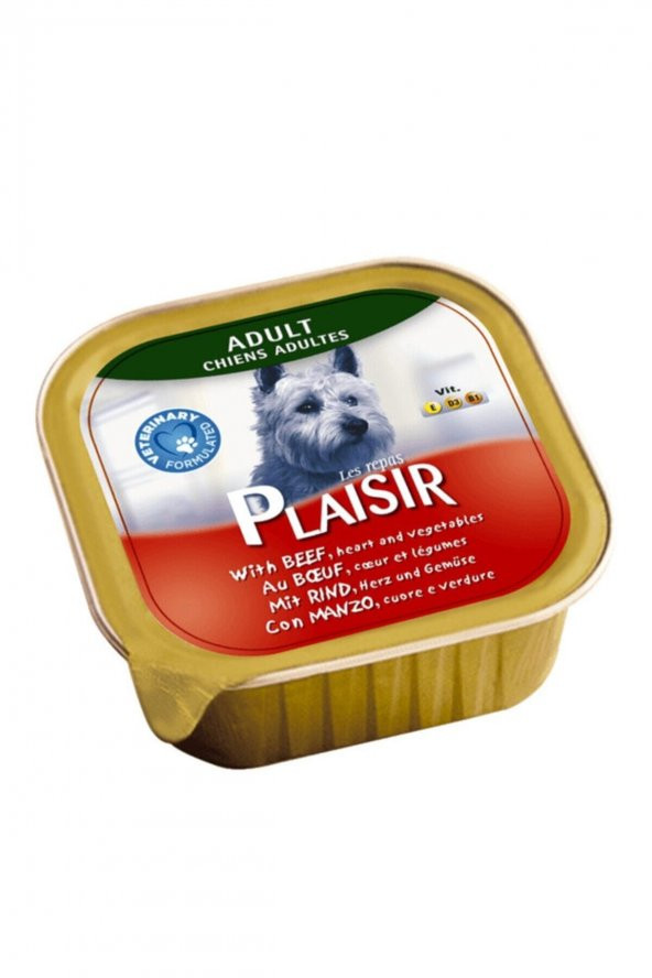 Plaısır Biftek Ve Sebzeli Yetişkin Ezme Köpek Konservesi 150 Gr