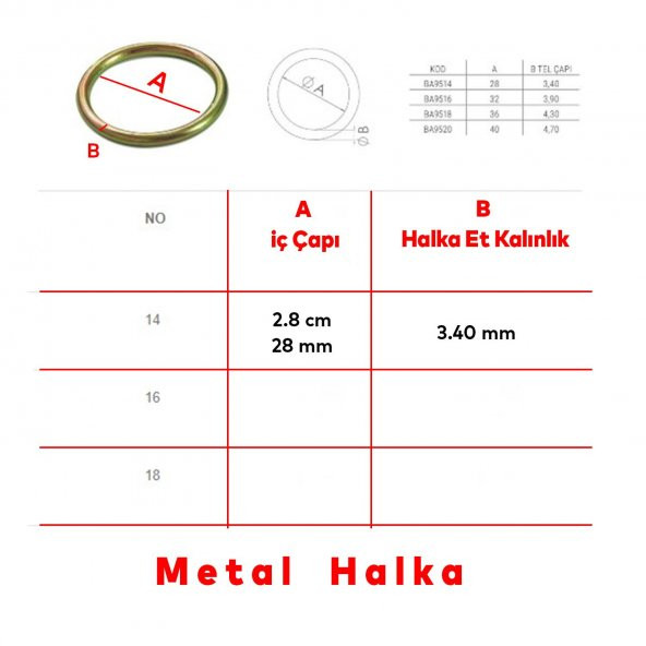 Metal Halka Sarı Renk No:14 Duvar Makrome Anahtarlık Süs Eşya Hobi Malzeme Karabina Aksesuar - 2