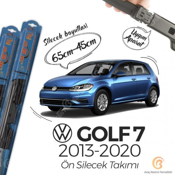 RBW Hybrid Ön Silecek Takımı Volkswagen Golf 7 2013-2020 ile uyumlu