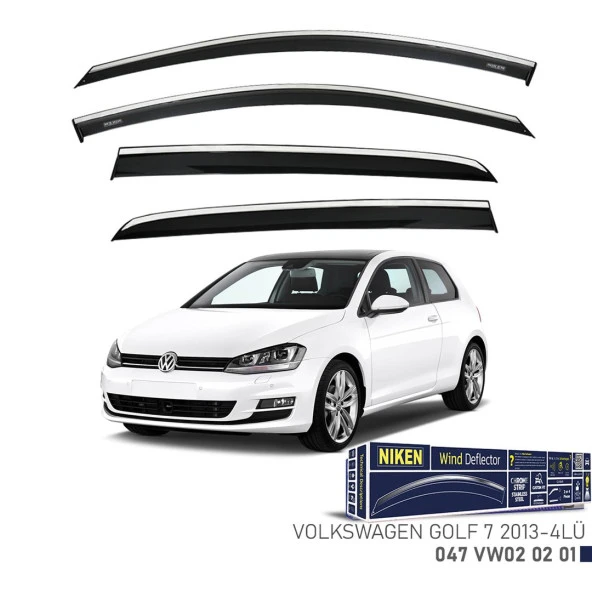 Niken Kromlu Cam Rüzgarlığı Volkswagen Golf 7 2012-2020 ile uyumlu