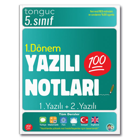 Tonguç 5. Sınıf Yazılı Notları 1. Dönem 1 ve 2. Yazılı