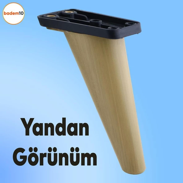 Regnum 6'lı Set Mobilya Tv Ünitesi Koltuk Kanepe Destek Ayağı 16 Cm Kahve Ayakları M8 Civatalı - 4