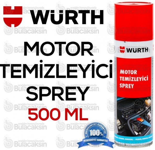 Würth Motor Temizleyici Sprey 500 ml (Su Gerekmez)