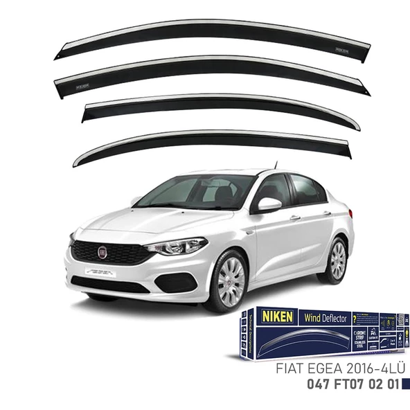 Niken Kromlu Cam Rüzgarlığı Fiat Egea 2016-2022 ile uyumlu