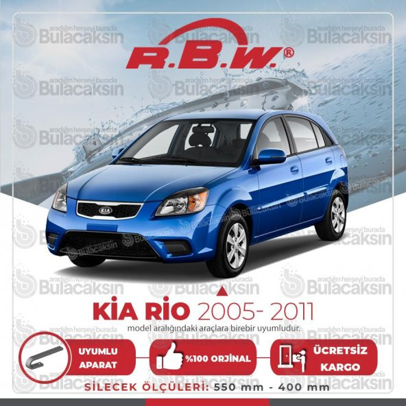 Kia Rio Ön Silecek Takımı (2005-2011) RBW Hibrit