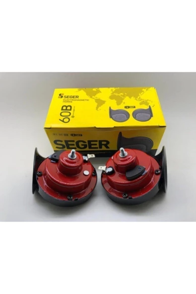 Seger Dadat Salyangoz Korna 12V 118 Db ( Tek Fişli ) 2'li PAKET