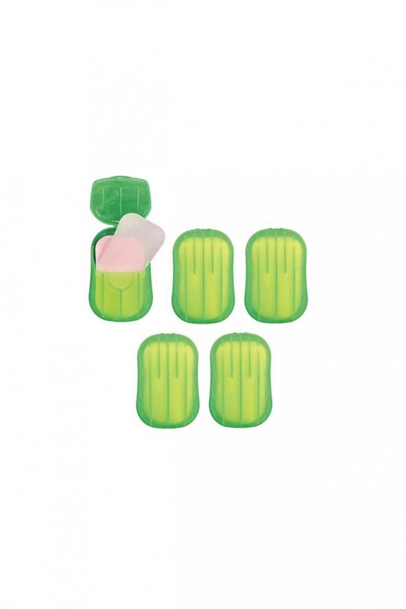 Kağıt Sabun Toplamda 100 Yaprak 20li 5 Paket Yeşil