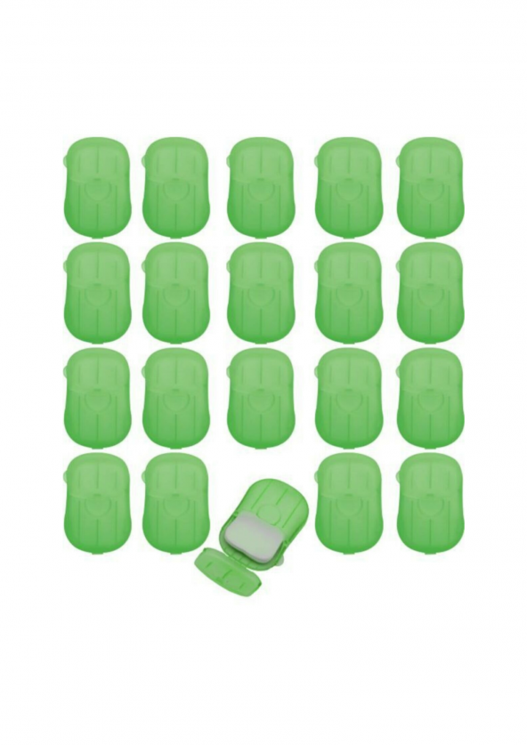 Kağıt Sabun Toplamda 400 Yaprak 20li 20 Paket Yeşil