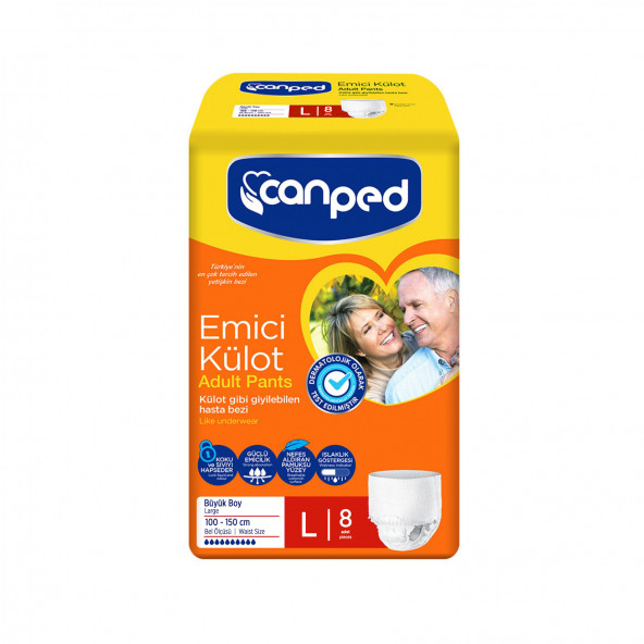 Canped Emici Külot Büyük Boy 8'li