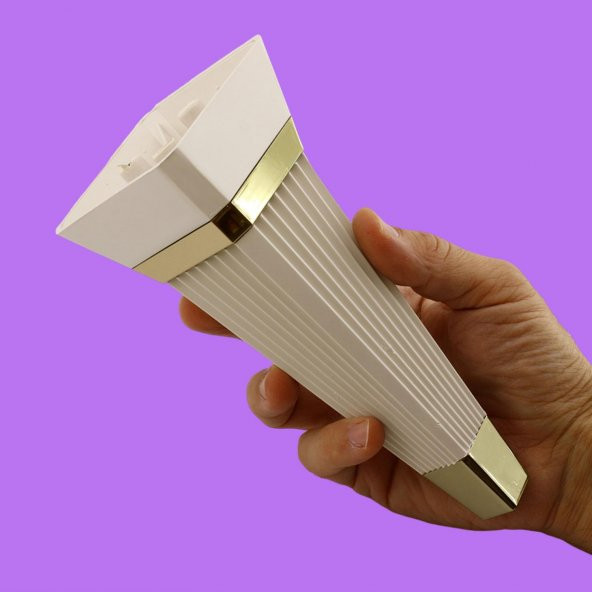 Mobilya Kanepe Sehpa TV Ünitesi Koltuk Ayağı Baza Ayak 23 cm Krem Altın - 3