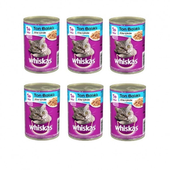 Whiskas Konserve 6 adet 400 gr Balıklı