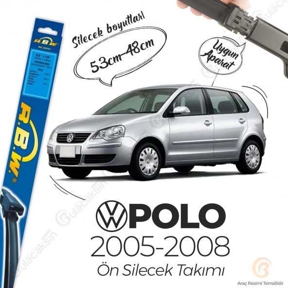 Volkswagen Polo Muz Silecek Takımı (2005-2008) RBW