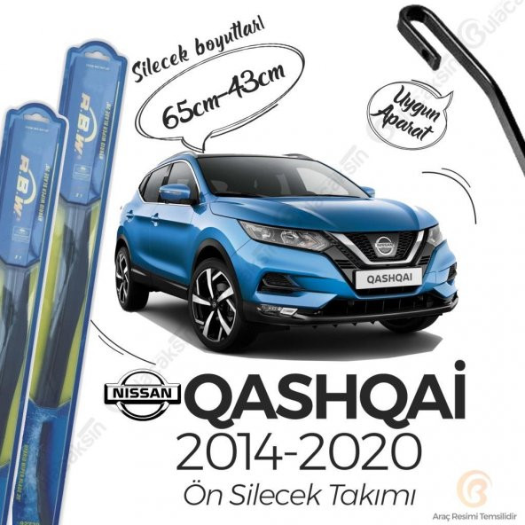 RBW Hybrid Ön Silecek Takımı Nissan Qashqai 2014 - 2020 ile uyumlu ürün görseli 1