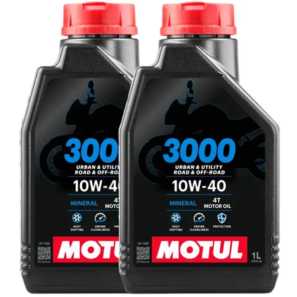 Motul 3000 10w40 4t Mineral Motosiklet Motor Yağı - 2 ADET ürün görseli