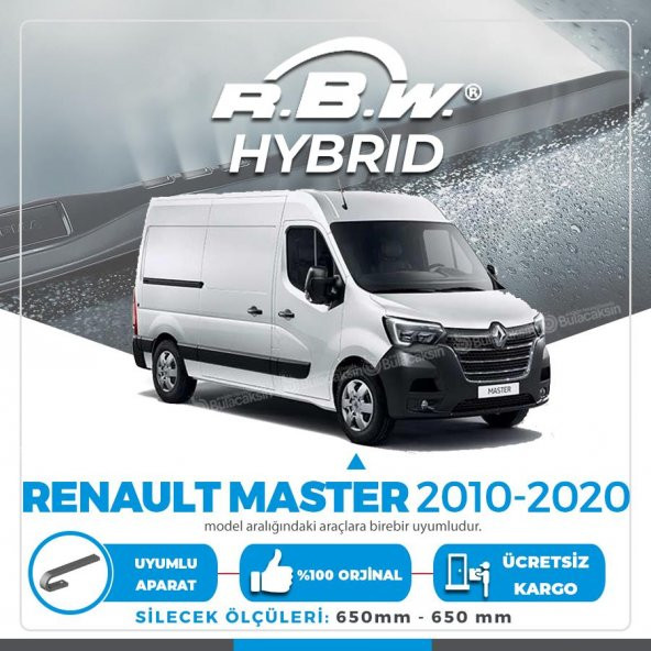RBW Hybrid Ön Silecek Takımı Renault Master 2010 - 2020 ile uyumlu