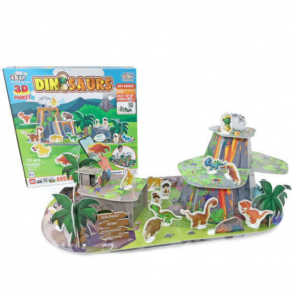 3D PUZZLE MAKET DİNAZOR ADASI JAGU (XL)