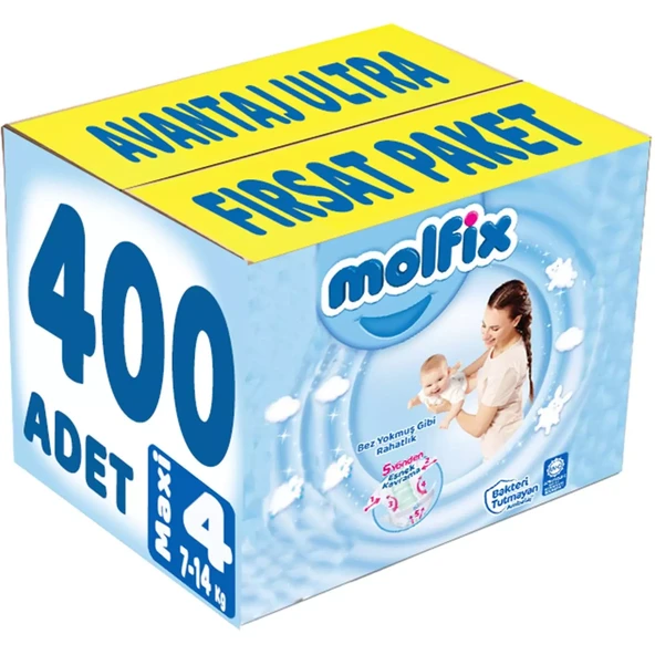 Molfix 4 Numara Maxi 400'lü Bebek Bezi
