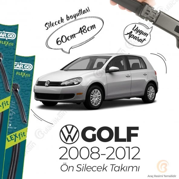 HC Cargo Volkswagen Golf 6 2008 - 2012 Ön Muz Silecek Takımı