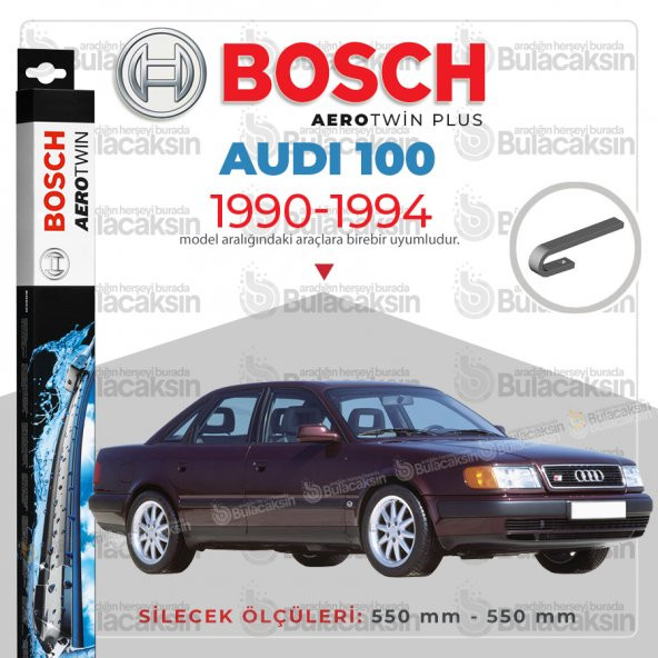 Bosch Aerotwin Muz Silecek Takımı Audi 100 1990-1994 ile uyumlu ürün görseli