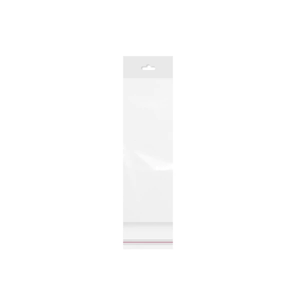 Askılı (Meksika Şapka) Bantlı Şeffaf Opp Torba 9x26+9 cm - 500 Adet