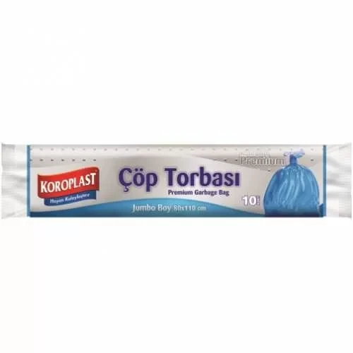 Koroplast Premium Jumbo Boy Çöp Torbası 80x110cm (10 lu Paket) ürün görseli 1