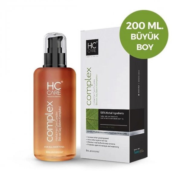 HC Complex Bitkisel Saç Bakım Kompleksi 200 ML Büyük Boy