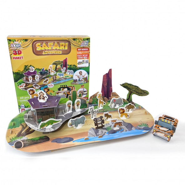 3D PUZZLE MAKET SAFARİ MACERASI JAGU (XL)