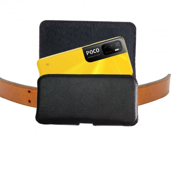 Poco M2 - M2 PRO - M3- M3 PRO - M4 PRO - M5 Kılıfı Kemere Takılan Bel Kemer Kapaklı Kılıf ürün görseli