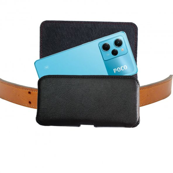 Poco X5 Pro 5G  Poco X5 GT Kılıfı Kemere Takılan Bel Kemer Kapaklı Kılıf ürün görseli