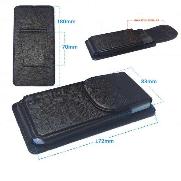 Poco M2 - M2 PRO - M3- M3 PRO - M4 PRO - M5 Kılıfı Kemere Takılan Bel Kemer Kapaklı Kılıf - Resim 2