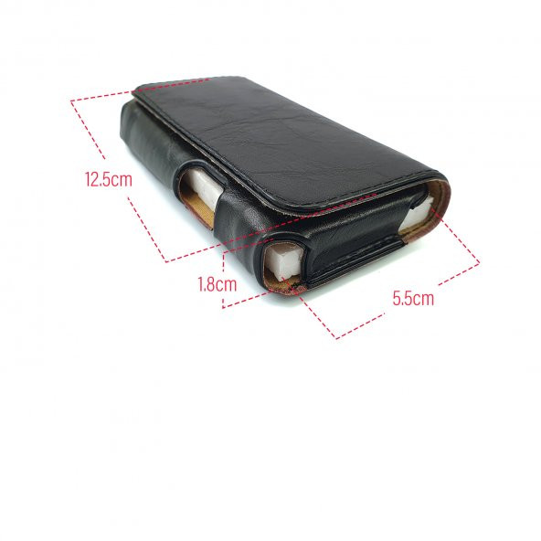 Tuşlu Telefon Kılıfı Bel Kemer Kılıf 12.5 x 5.5 cm - 2
