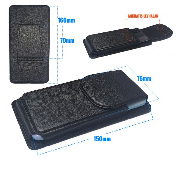 iPhone 11 Pro Bel Kemer Kılıfı  Kemere Takılan Kılıf iPhone 11 Pro Kapaklı Kılıf - Resim 2