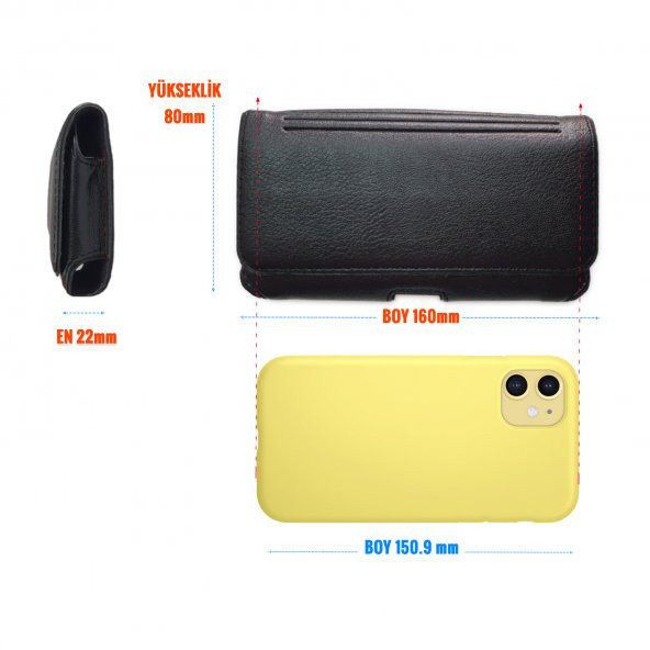 iPhone 11 Bel Kemer Kılıfı iPhone XR Kemere Takılan Kılıf Kapaklı - Resim 2