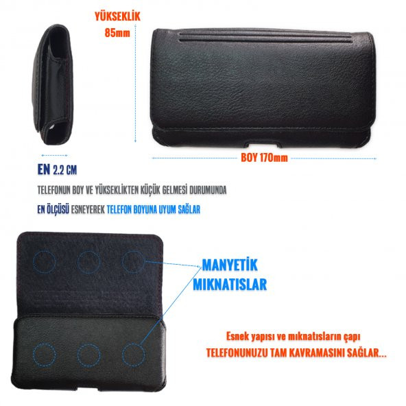 General Mobile GM 21 - GM 21d - GM21 Plus - GM 21 Pro - New Edition Kemer Kılıfı Kapaklı Kılıf - Resim 3