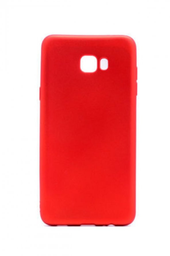 Samsung Galaxy C7 Pro Yumuşak Rubber Kılıf Kırmızı