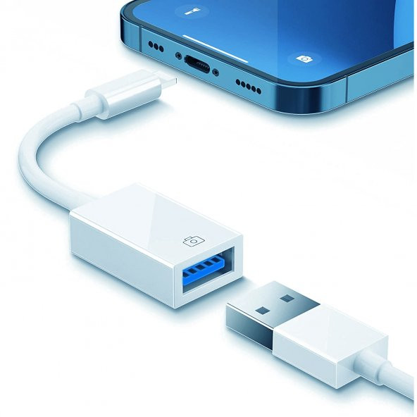 Apple iPhone USB Dönüştürücü OTG Adaptör iPhone  iPad Lightning To USB 3.0 Aktarıcı