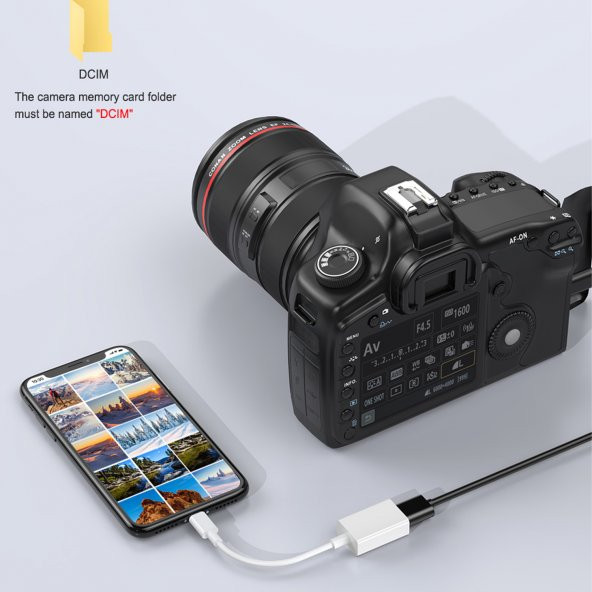 Apple iPhone USB Dönüştürücü OTG Adaptör iPhone  iPad Lightning To USB 3.0 Aktarıcı - 2