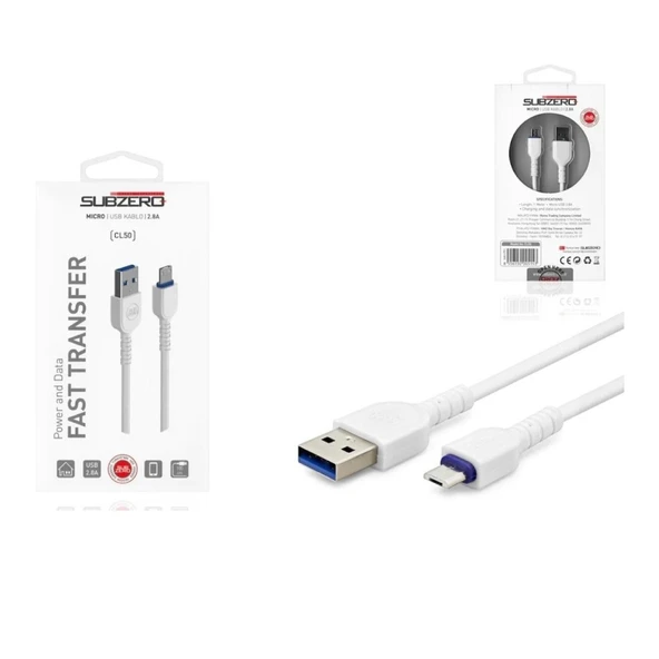 2.8a (Micro) Hızlı Usb Data Kablosu Cl50  MİKRO uçlu telefon şarj kablosu - 2