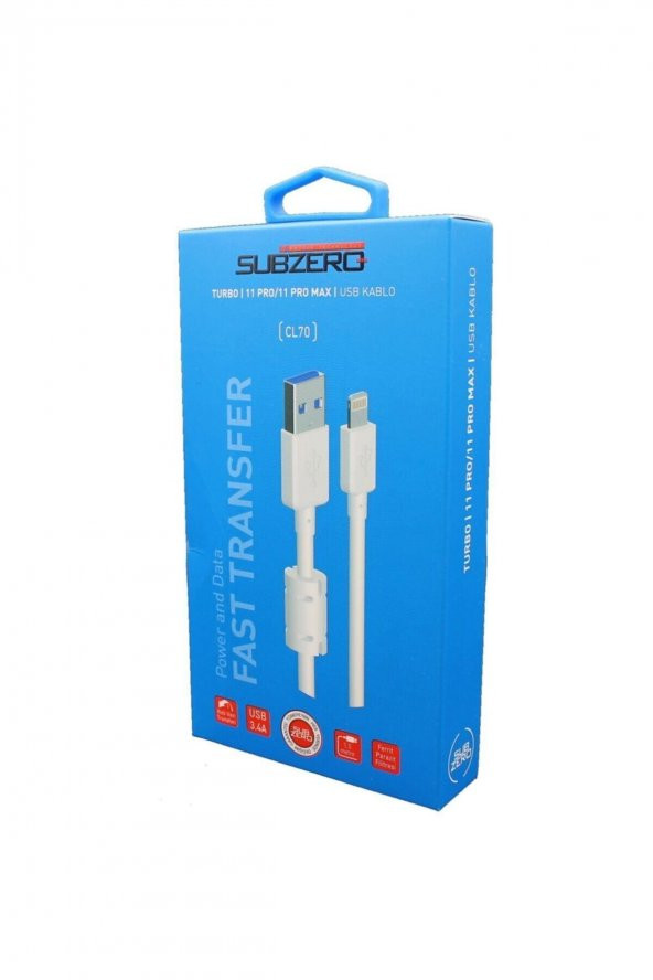 (iphone) 3.4a hızlı 1.5 Metre Ferrit Parazit Filtresi Subzero Cl70