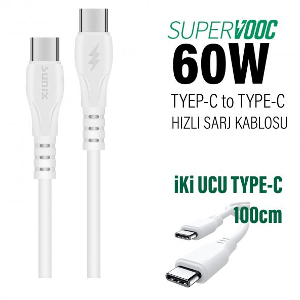 Type-C Hızlı Şarj Kablosu 60W SüperVooc