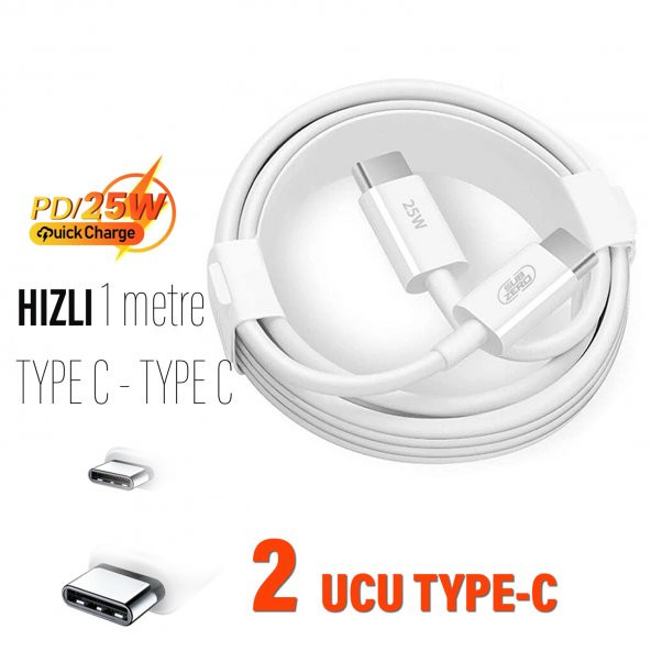 Samsung Galaxy S21 - S21FE - S21 Ultra - S21 Plus - S21 5G Uyumlu Şarj Hızlı Şarj Kablosu 25W ürün görseli