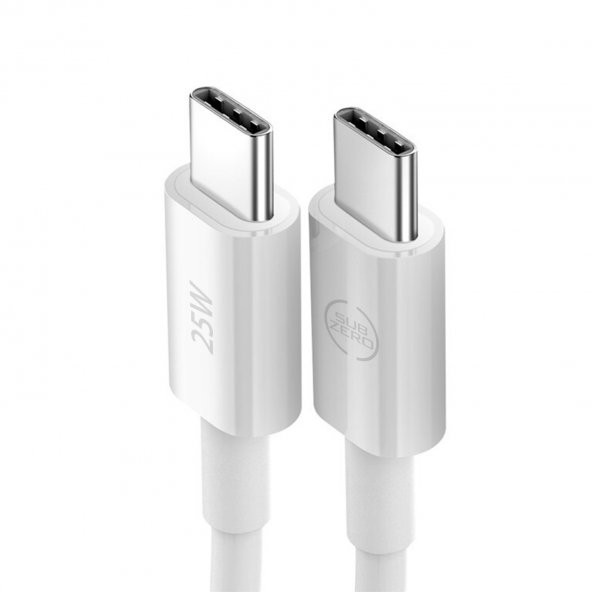 25W Hızlı Type-C Şarj Kablosu Çift Taraflı Type-C to Type-C 25W PD Şarj Kablo 1Metre - 3